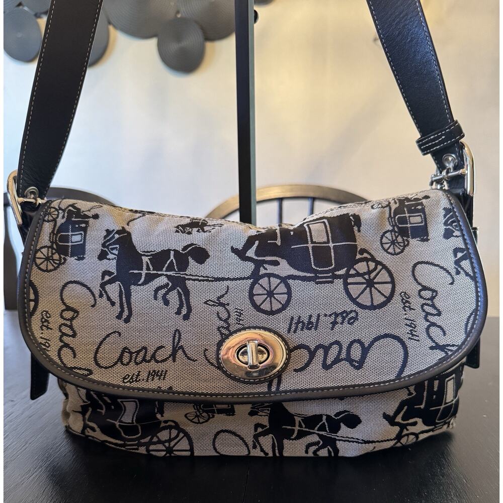 Coach Horse And Carriage Cargo Flap Bag - Picture 2 of 10